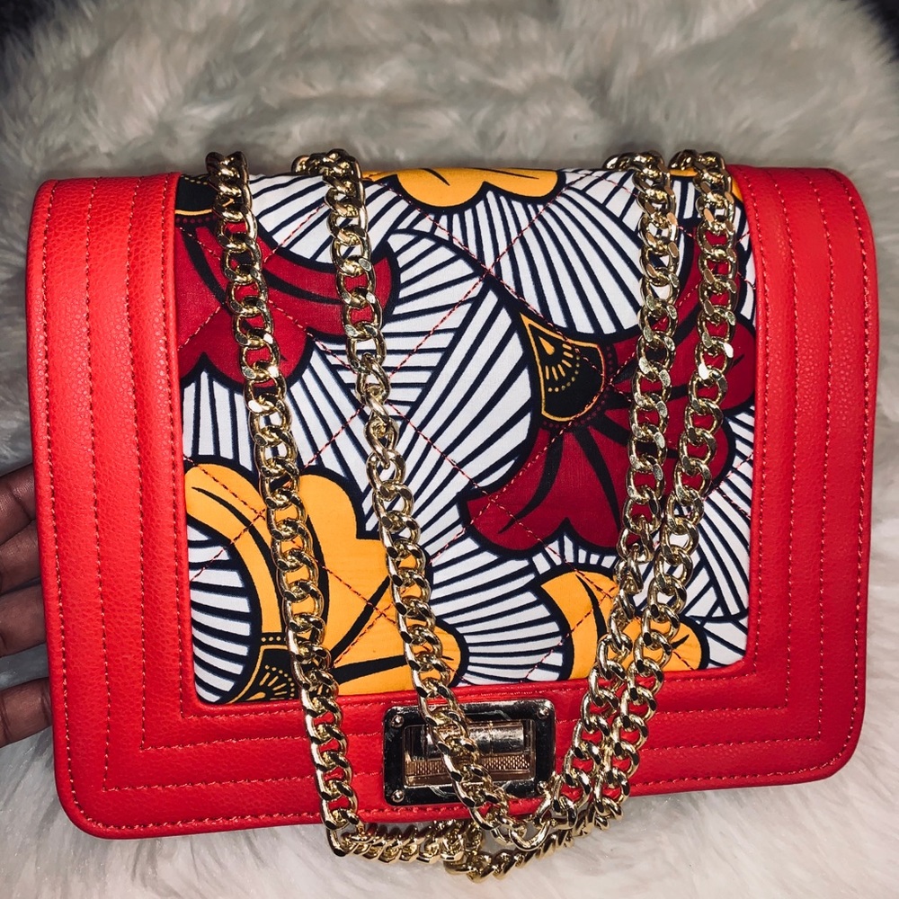 Colorful Ankara purse
